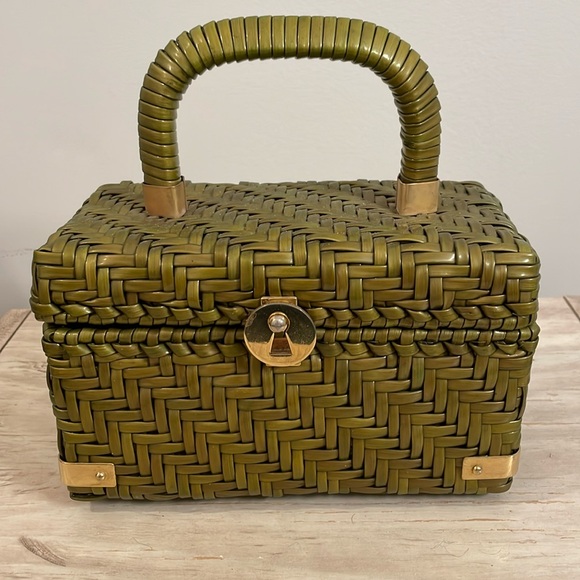 Lesco Lona Handbags - Lesco Lona Vintage 1960’s Laminated Wicker Bag